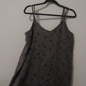 cat printed sleep dress